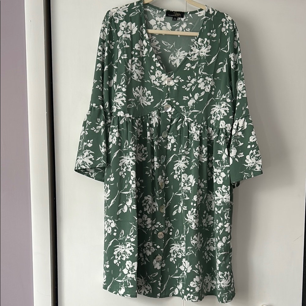 Green Floral Dress